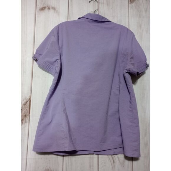 Apt 9 Shirt Ladies Extra Large Lavender Capped‎ Sleeve Button Front - Picture 2 of 7